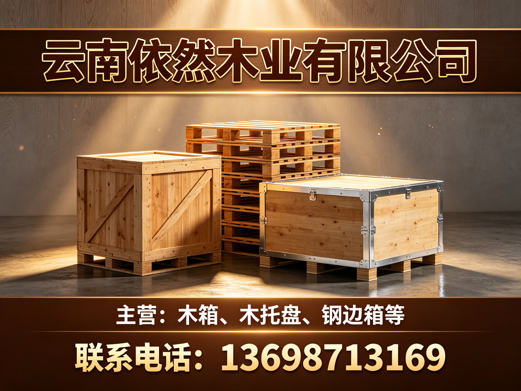 依然木业 木箱与钢边箱成品