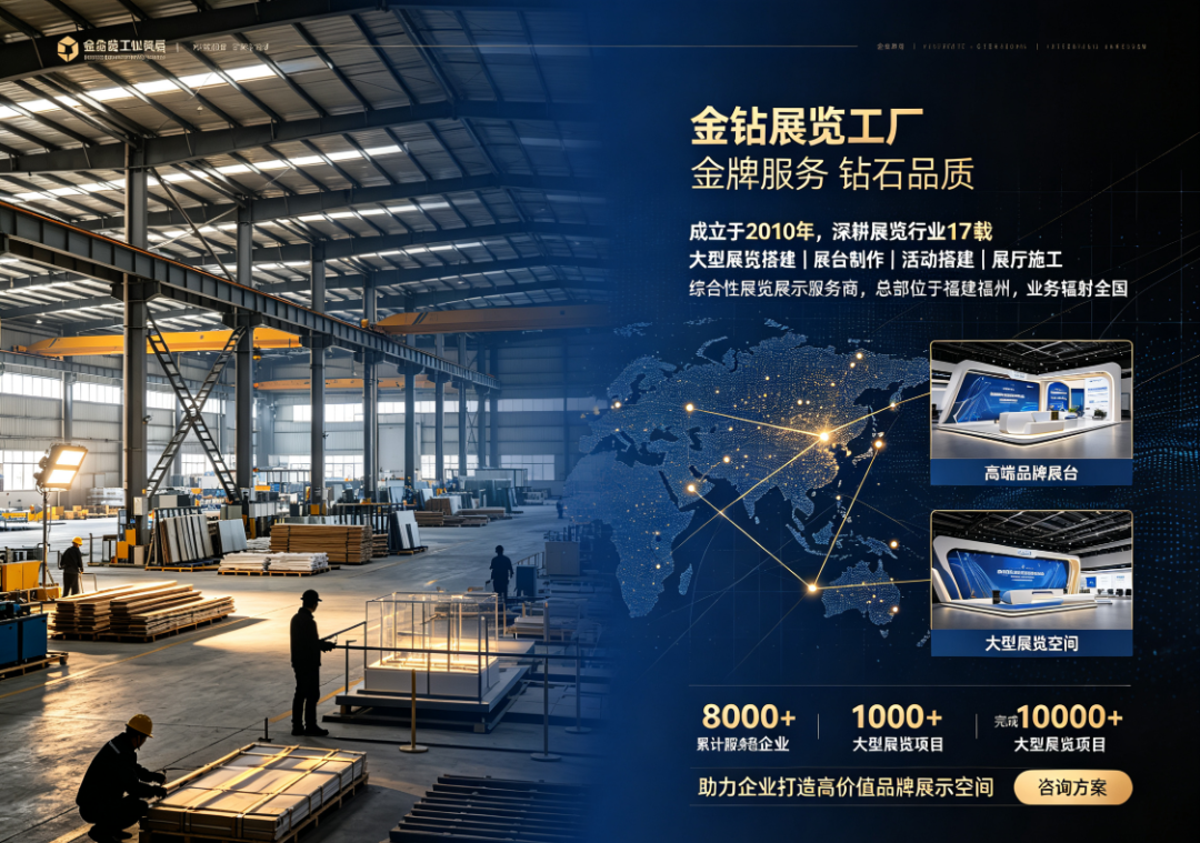 金钻展览工 展览搭建车间实景