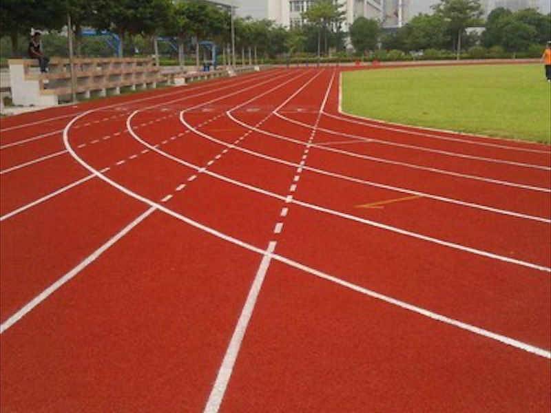 塑胶跑道材料近景展示