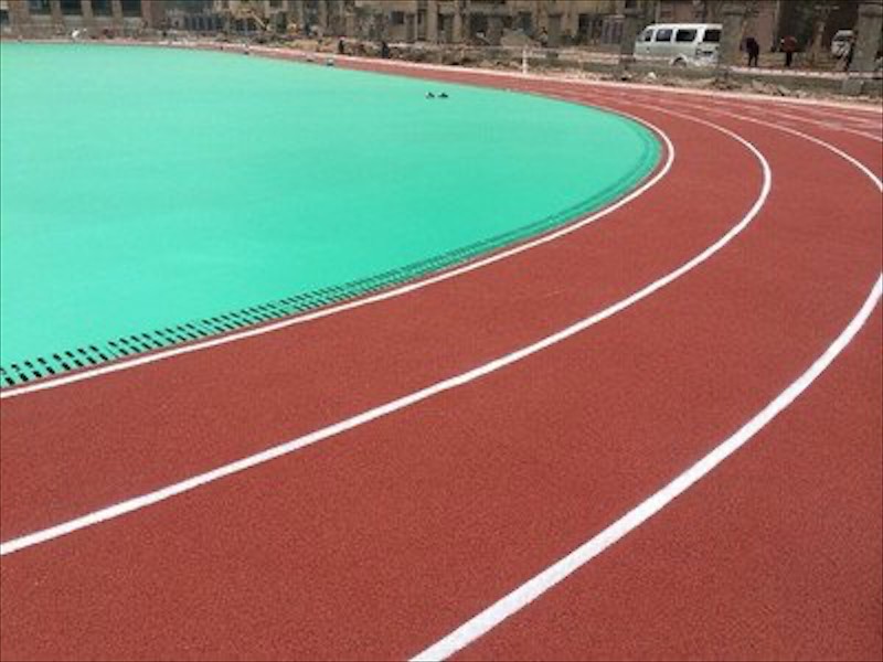 塑胶跑道材料近景展示