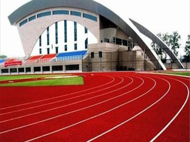 塑胶跑道材料近景展示