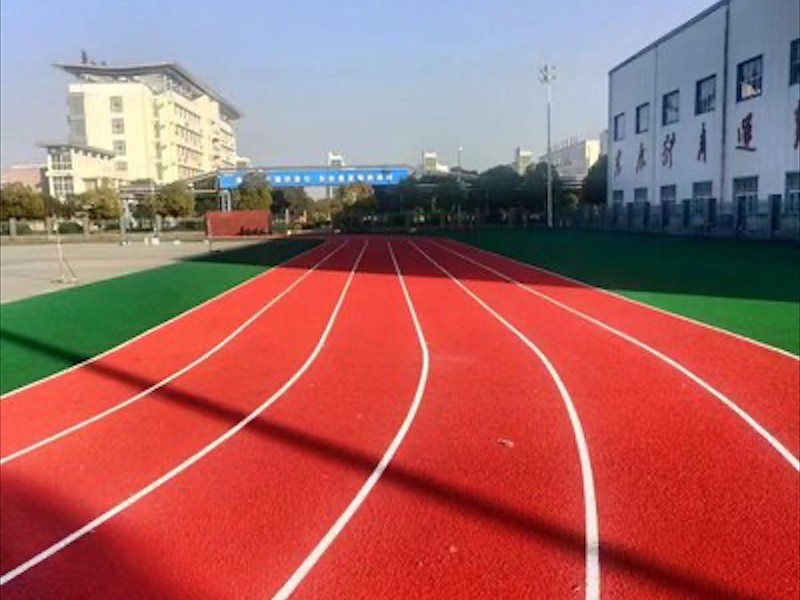 体育场塑胶跑道施工效果