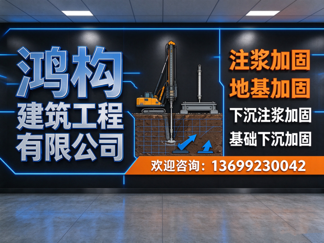 鸿构建筑工程 注浆加固施工配套厂房