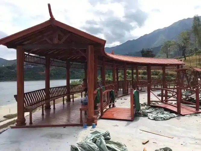 仿古防腐木凉亭