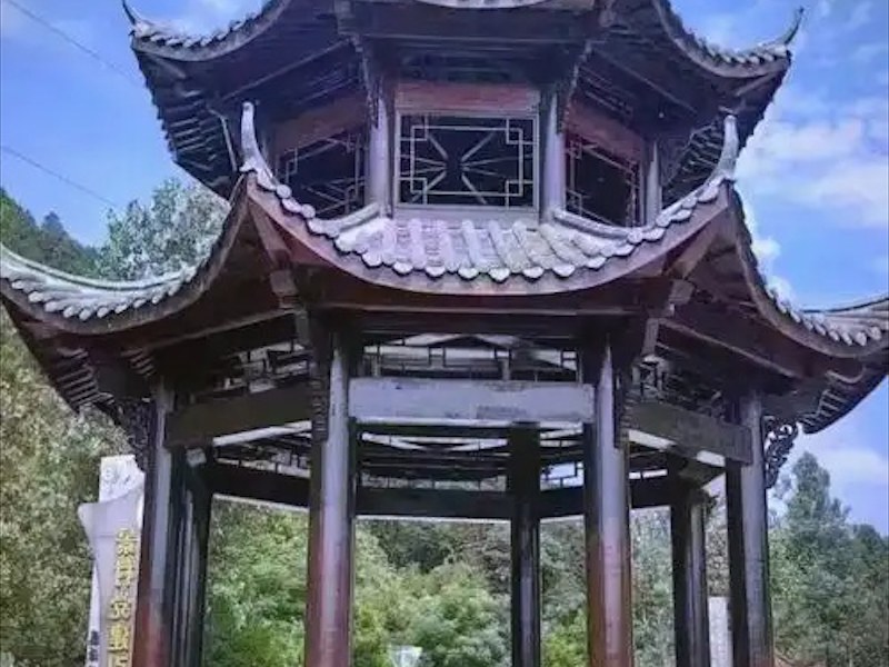 双层防腐木凉亭