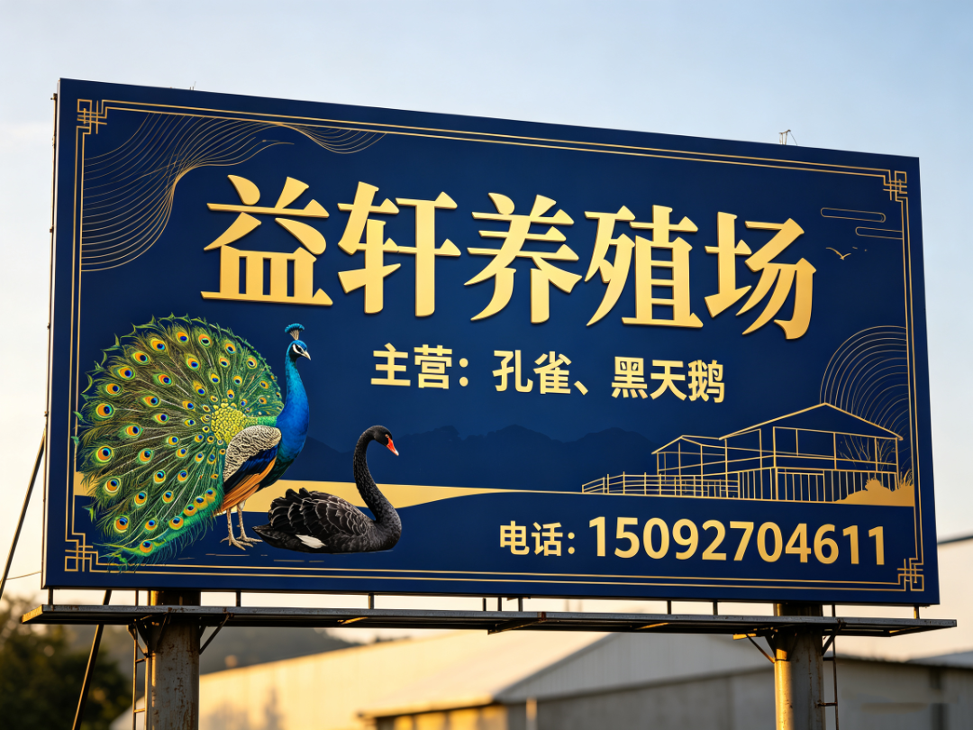 益轩养殖场招牌