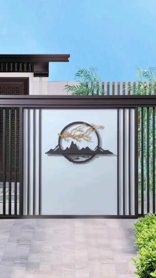 金属流水景墙