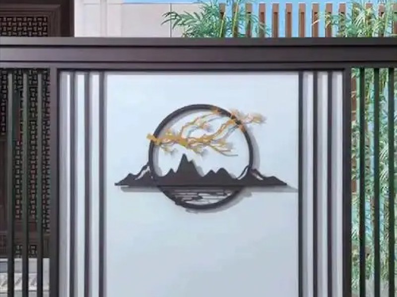 金属流水景墙