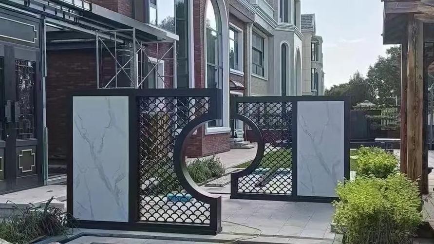 金属流水景墙
