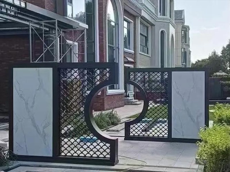 金属流水景墙