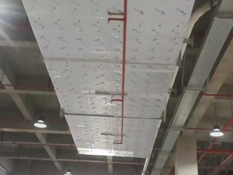 防火岩棉包裹施工