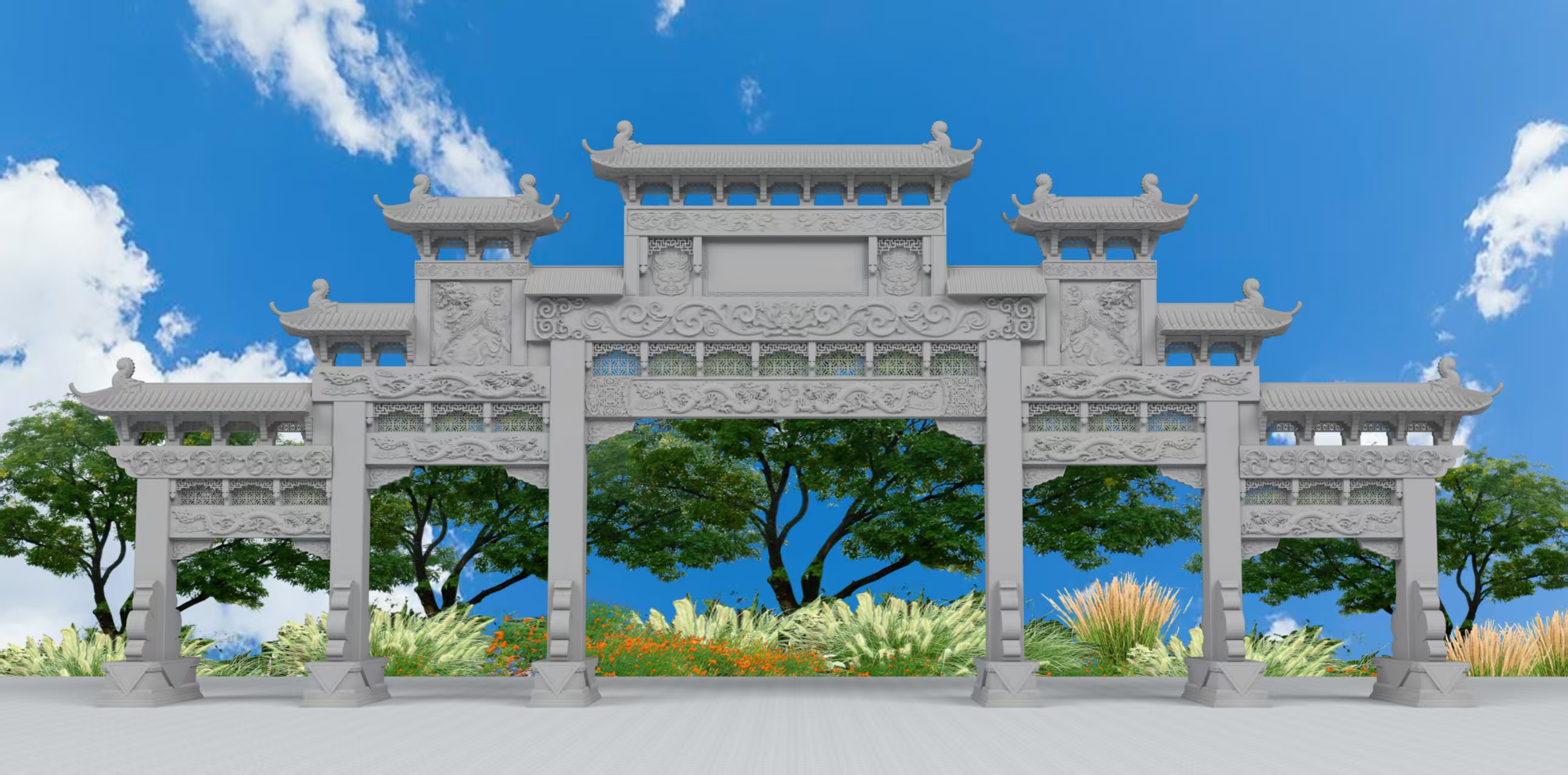 石牌楼建造指南：材料选择与施工技巧解析