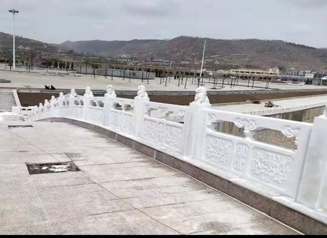 石栏杆设计效果图，多种风格任你选