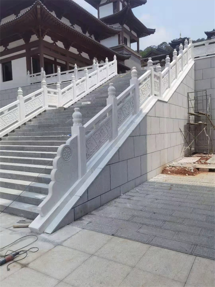 德宏芒市石雕栏板图片欣赏：中式古典与欧式风格栏杆案例