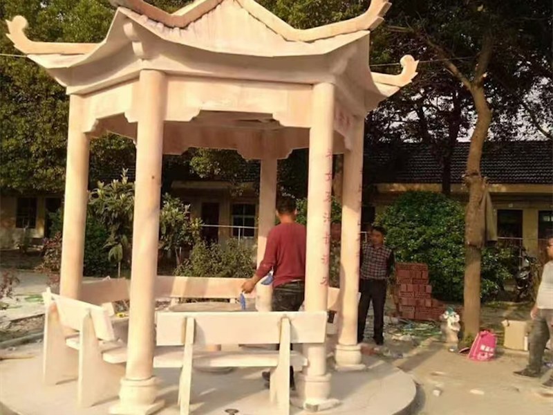 白山市花岗岩石亭子