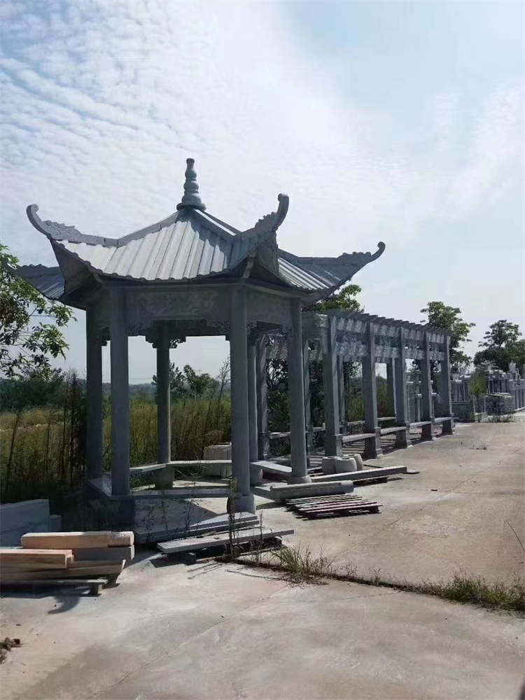 白山市花岗岩石凉亭