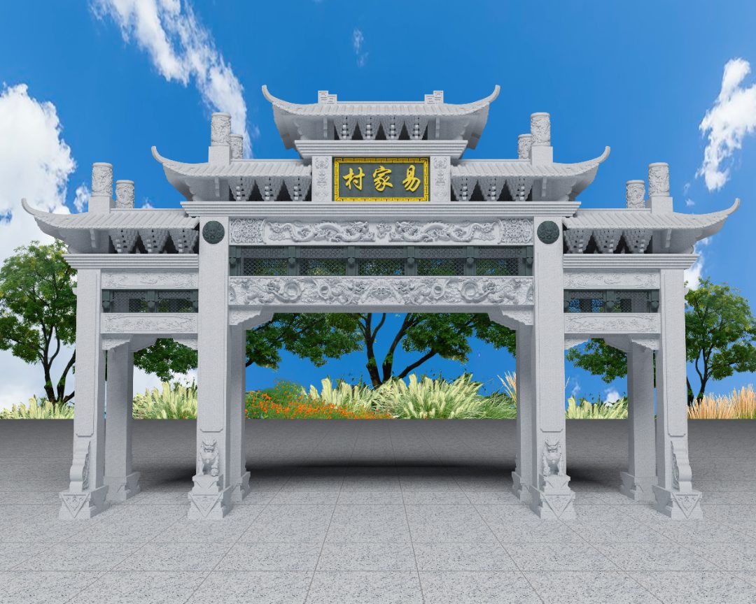 可克达拉市青石石牌坊