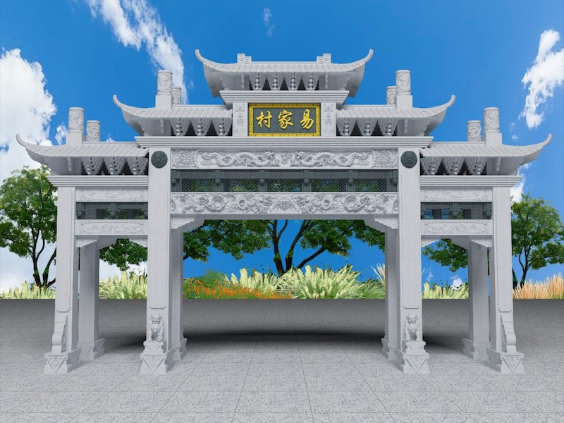 可克达拉市青石石牌坊