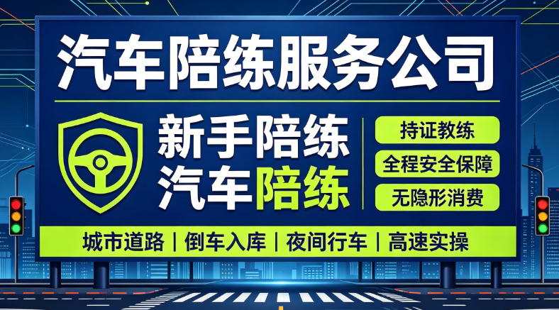 汽车陪练公司招牌