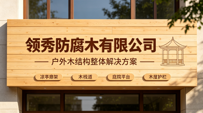 领秀防腐木公司招牌