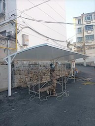 重庆市拉杆型膜结构车棚