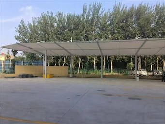 保定市弧形膜结构车棚