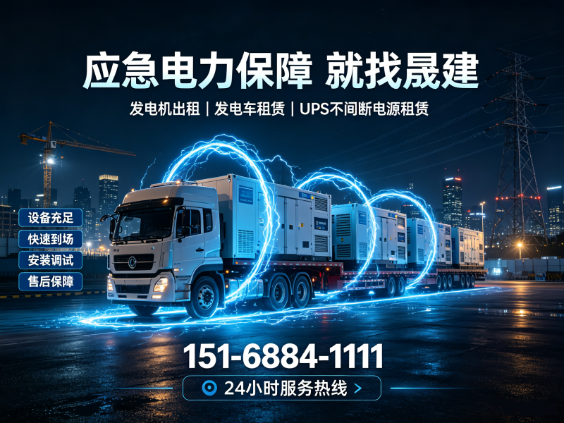晟建发电机租赁公司招牌