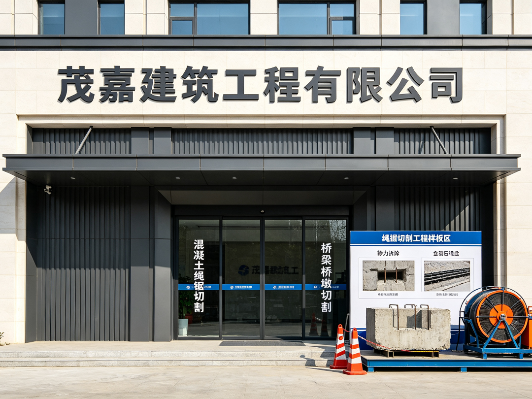 茂嘉建筑工程 混凝土绳锯切割施工现场
