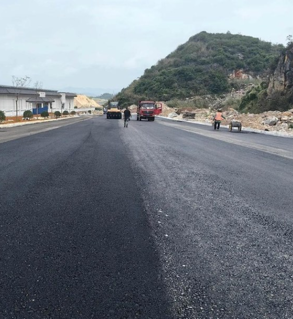 园区道路摊铺