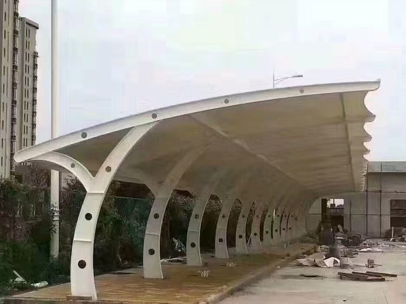 膜结构充电桩车棚