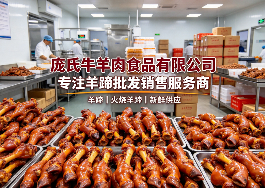 庞氏羊肉 标准化羊蹄加工车间一角