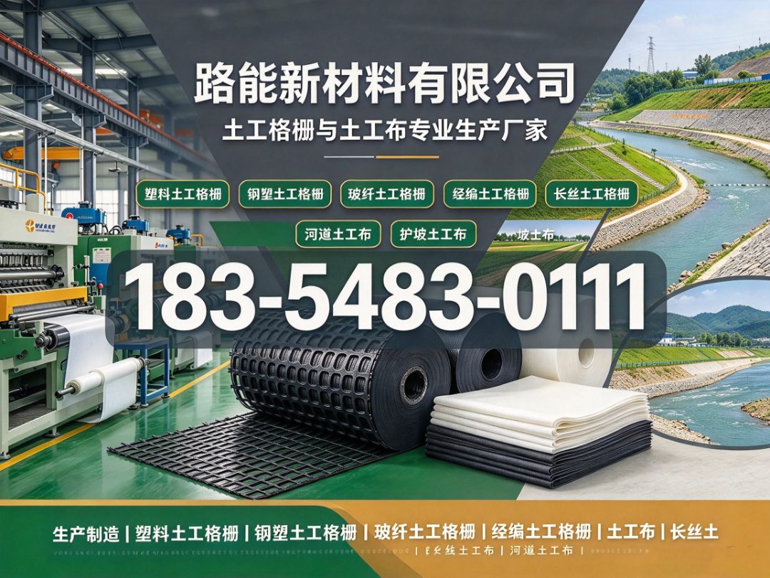 路能新材料 土工格栅与土工布生产配套