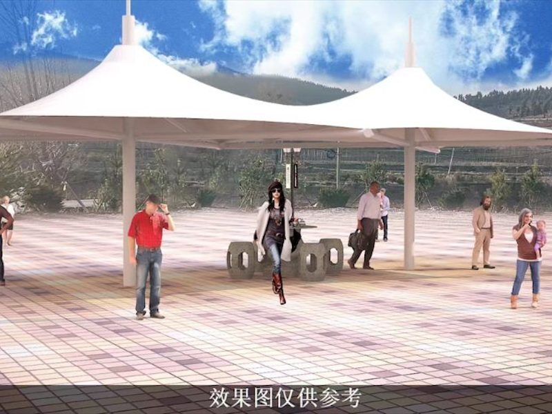 圆形膜结构景观